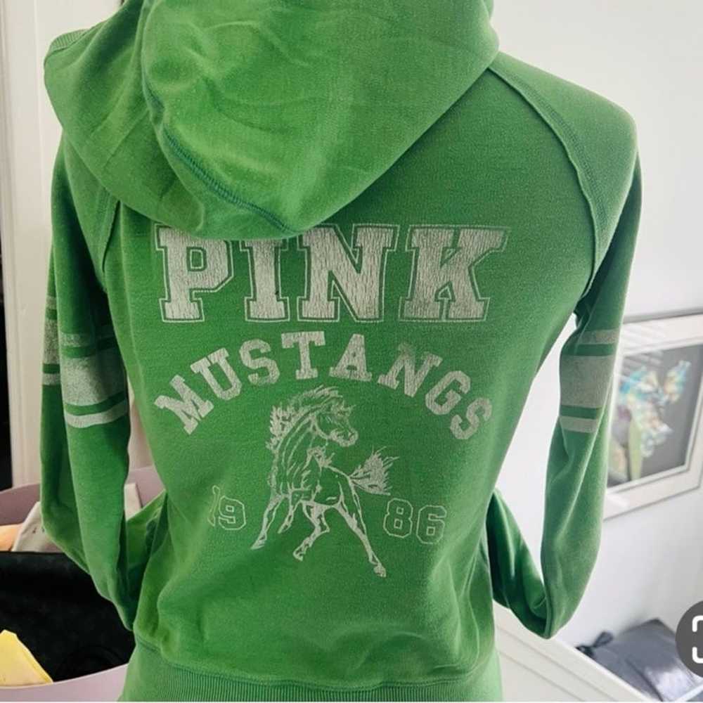 Victoria’s Secret PINK Vintage Green Athletic Hoo… - image 1