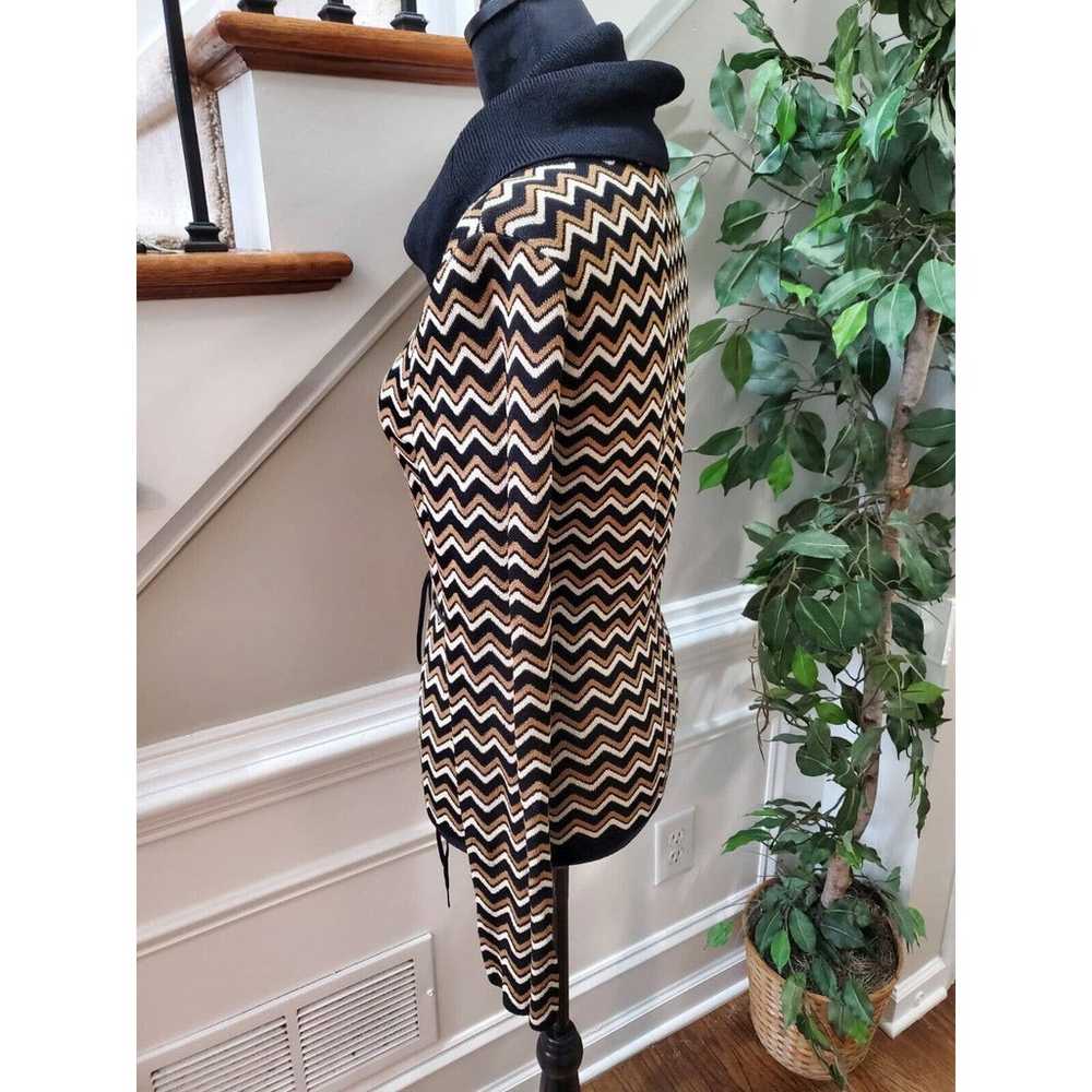 Vintage INC Chevron Print Cowl Neck Long Sleeve P… - image 4