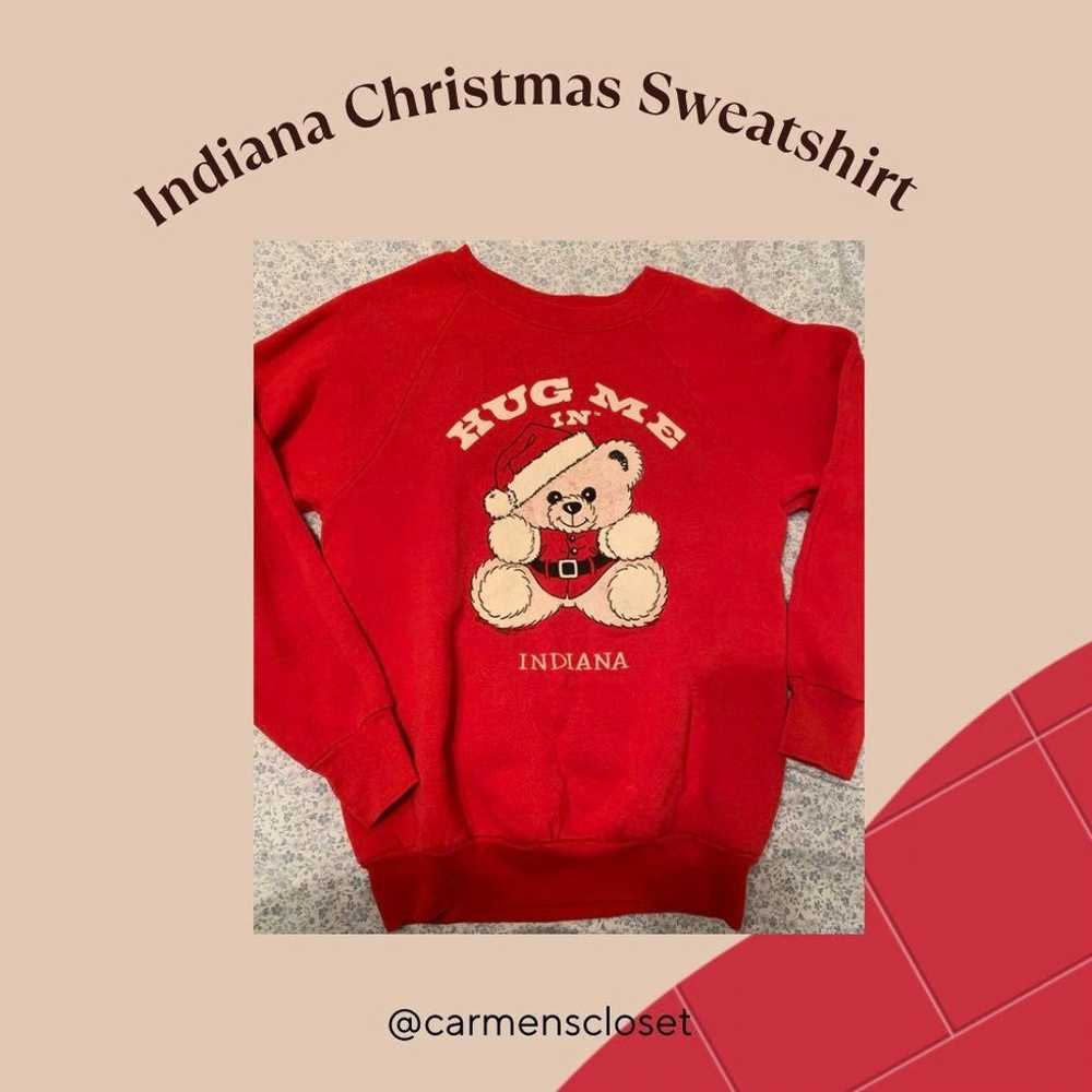 Vintage Indiana Christmas Sweatshirt - image 1