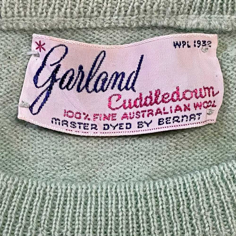 Vintage Garland Cuddledown Wool Mint Green Sweate… - image 3