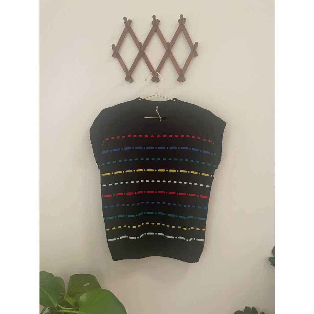 Vintage Black Dash Sweater - image 1