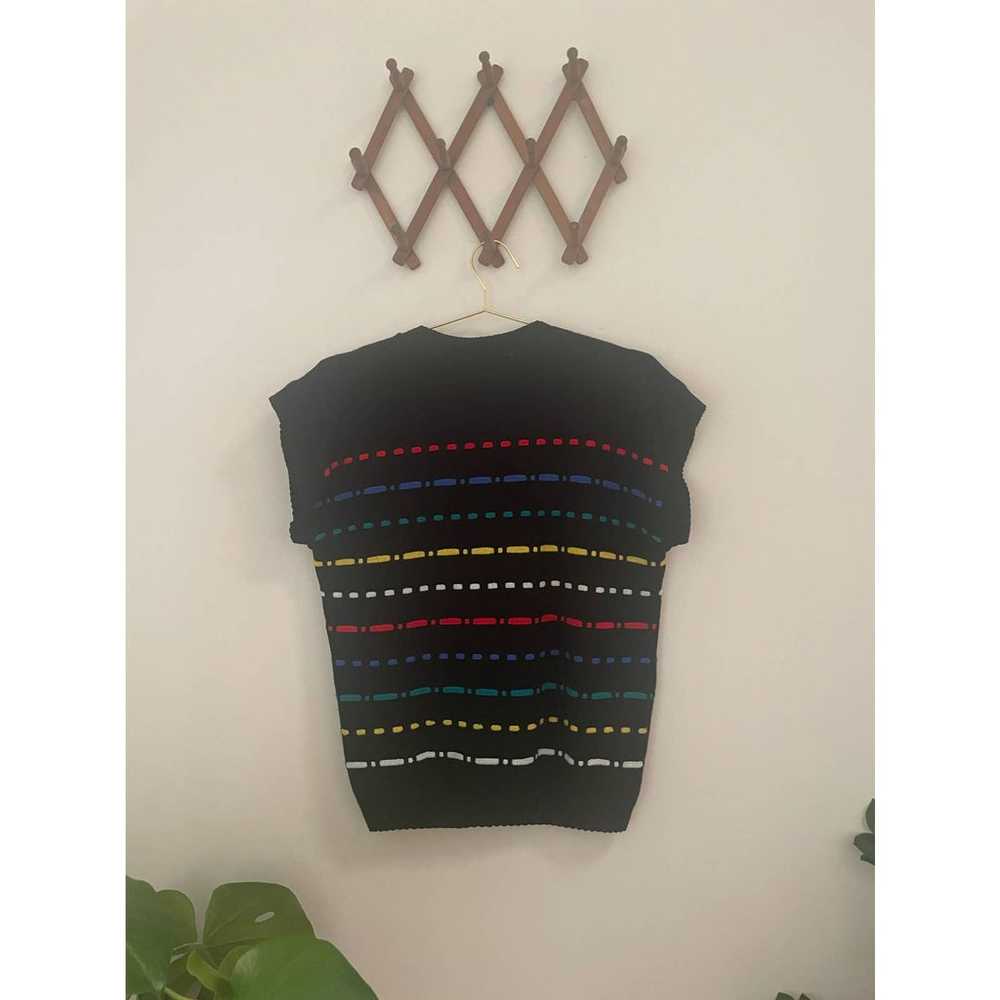 Vintage Black Dash Sweater - image 4