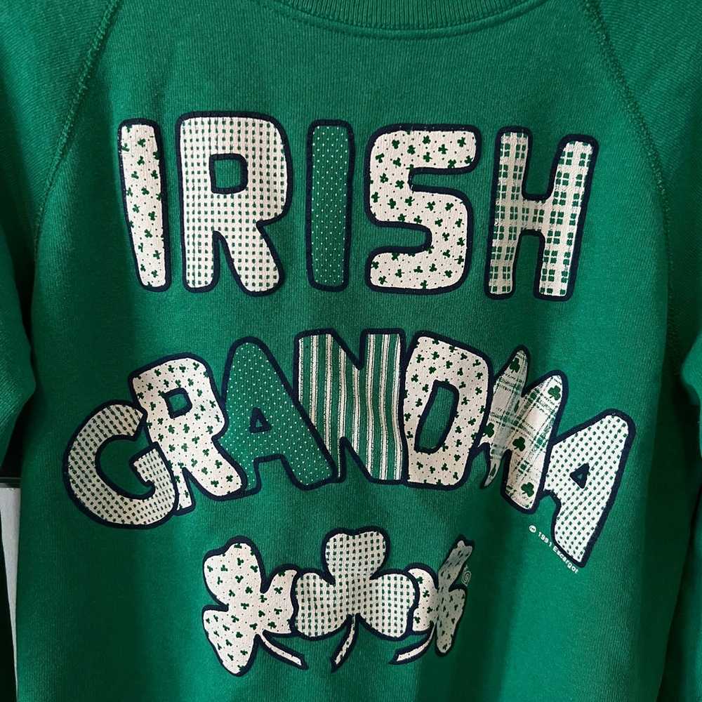 Vintage 1991 Irish Grandma Crewneck Sweatshirt - image 2