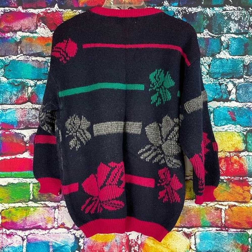 Vintage Tarazzia Oversized Knit Sweater 80's Size… - image 2