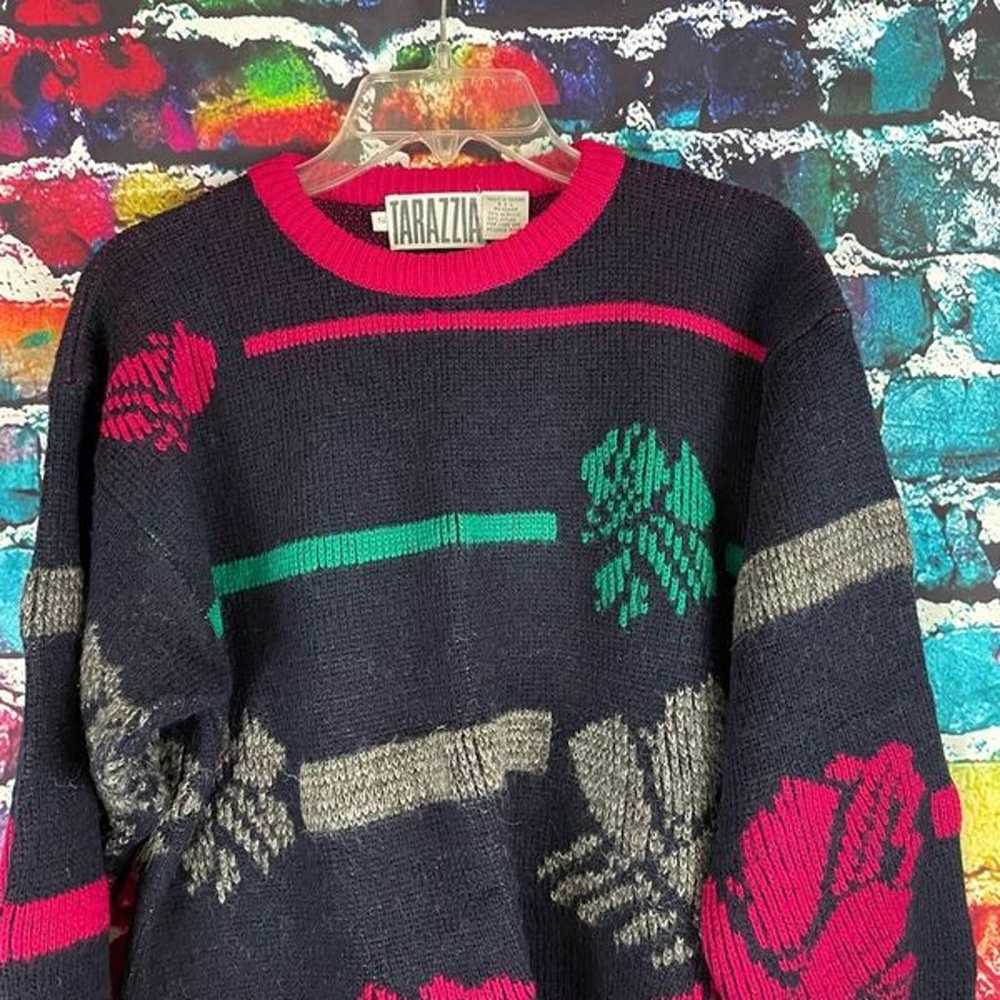Vintage Tarazzia Oversized Knit Sweater 80's Size… - image 5