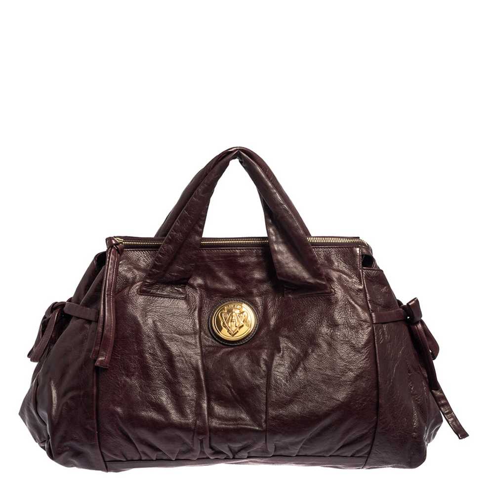 Gucci Gucci Burgundy Leather Large Hysteria Tote - image 1