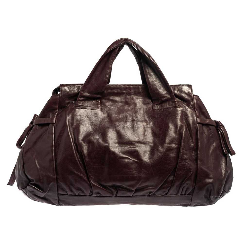 Gucci Gucci Burgundy Leather Large Hysteria Tote - image 4
