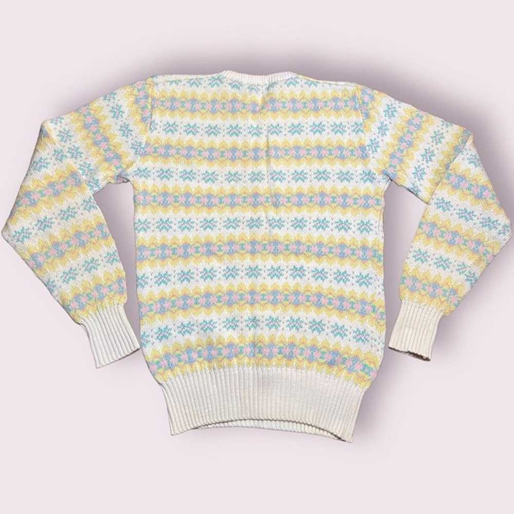 Boston Traders Sweater Womens Medium Pastel Pullo… - image 2