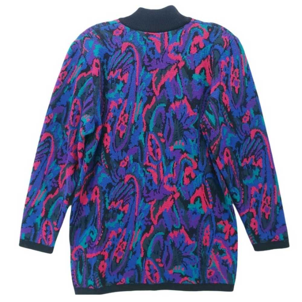 Vintage JAEGER 100% Wool Colorful Sweater Mock Hi… - image 3