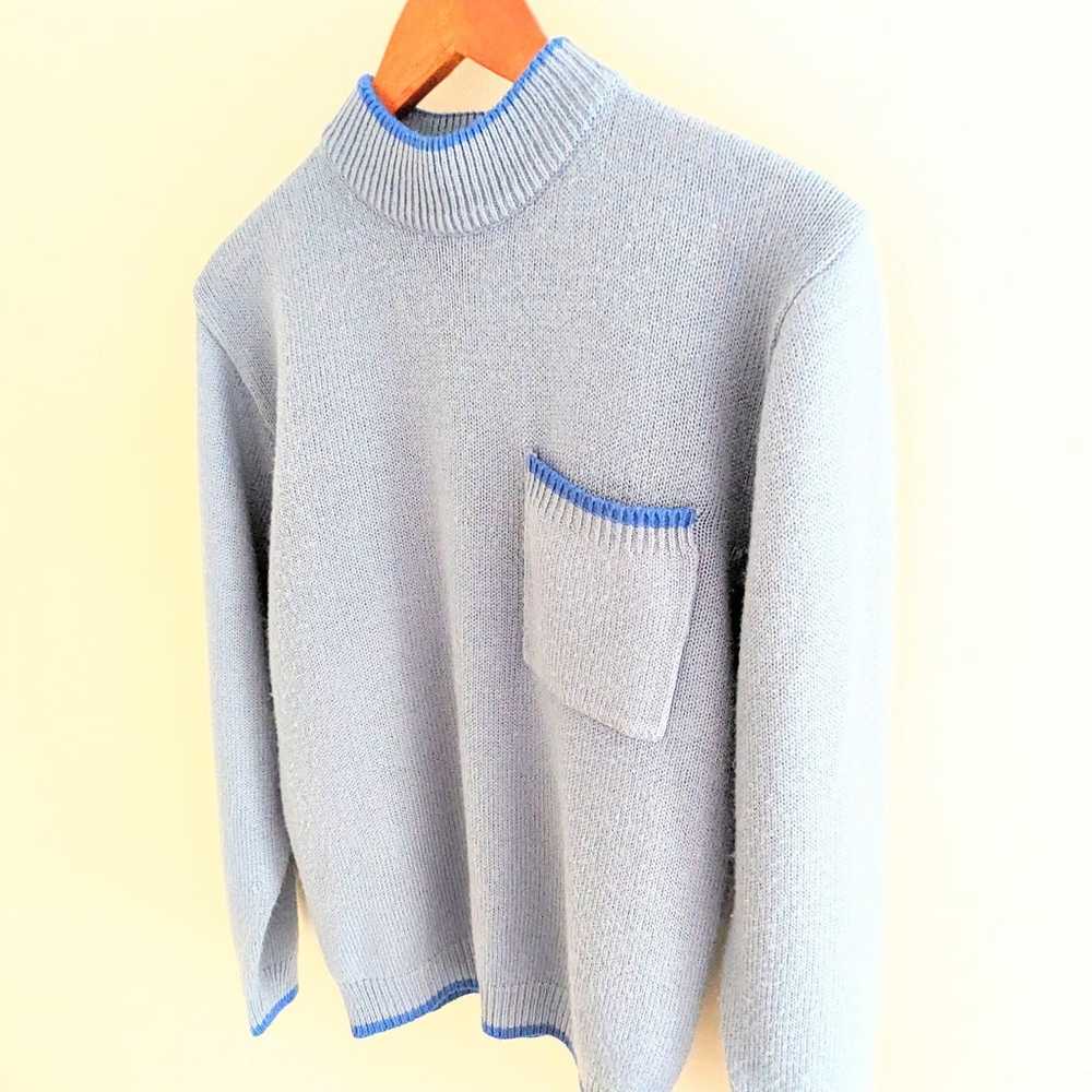 90s Vintage Blue Sweater - image 10