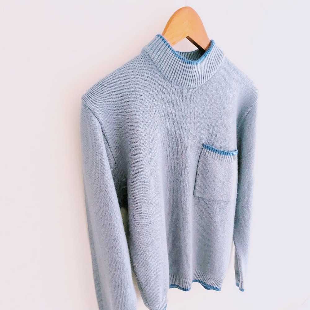 90s Vintage Blue Sweater - image 2