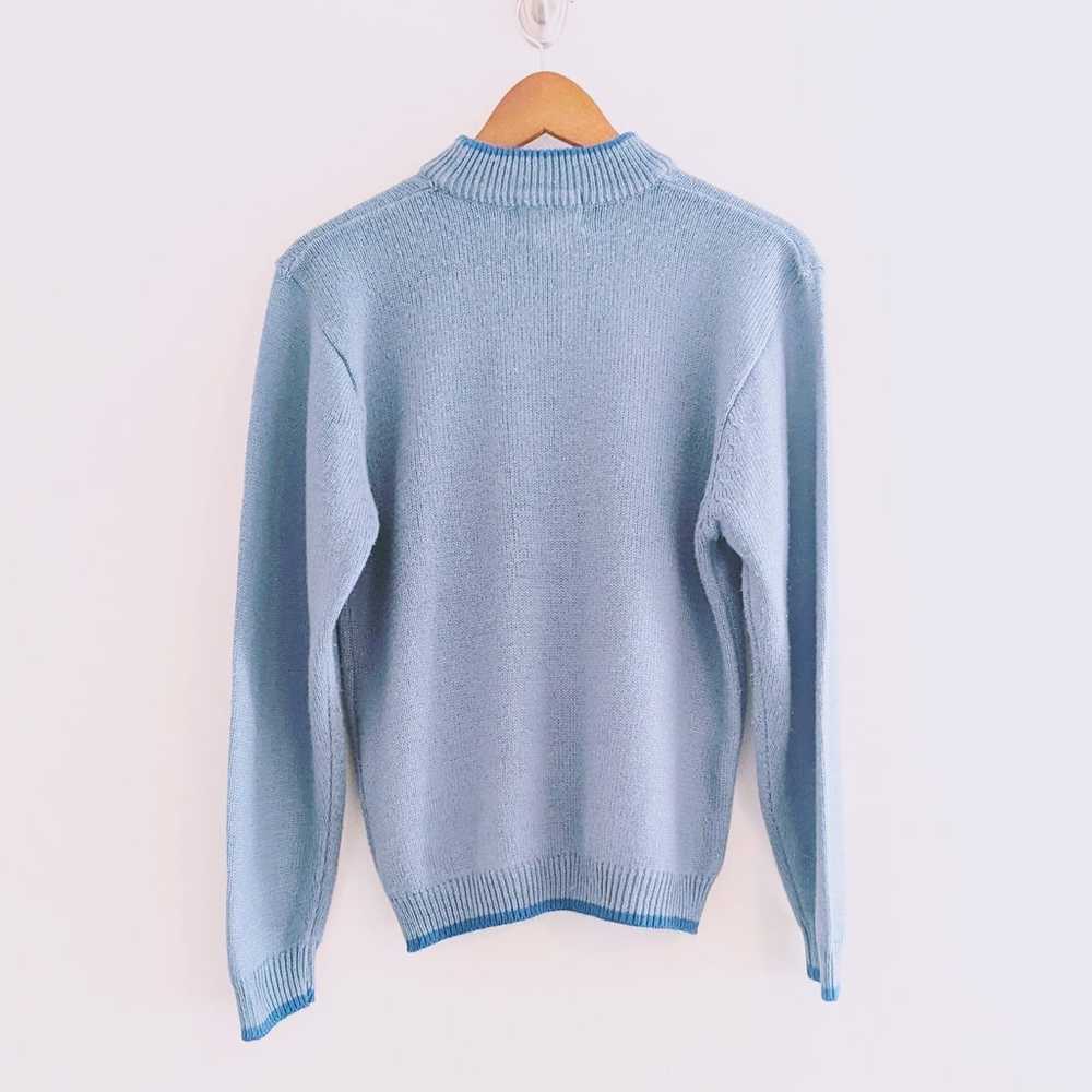 90s Vintage Blue Sweater - image 4