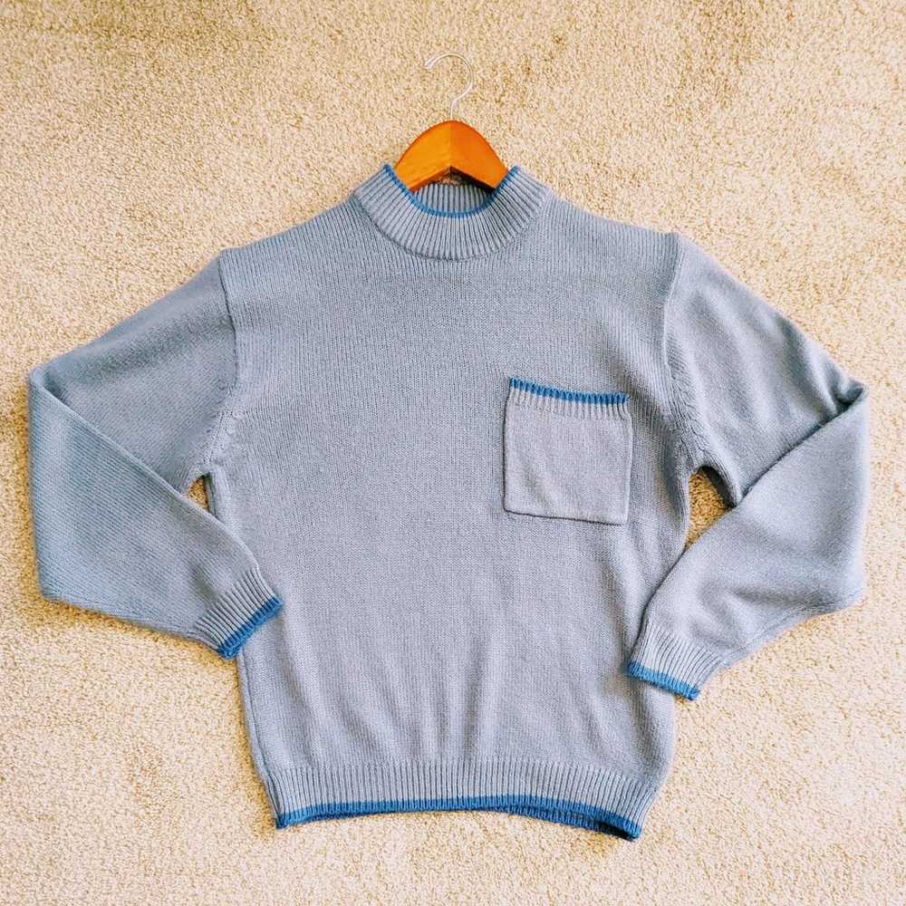 90s Vintage Blue Sweater - image 5