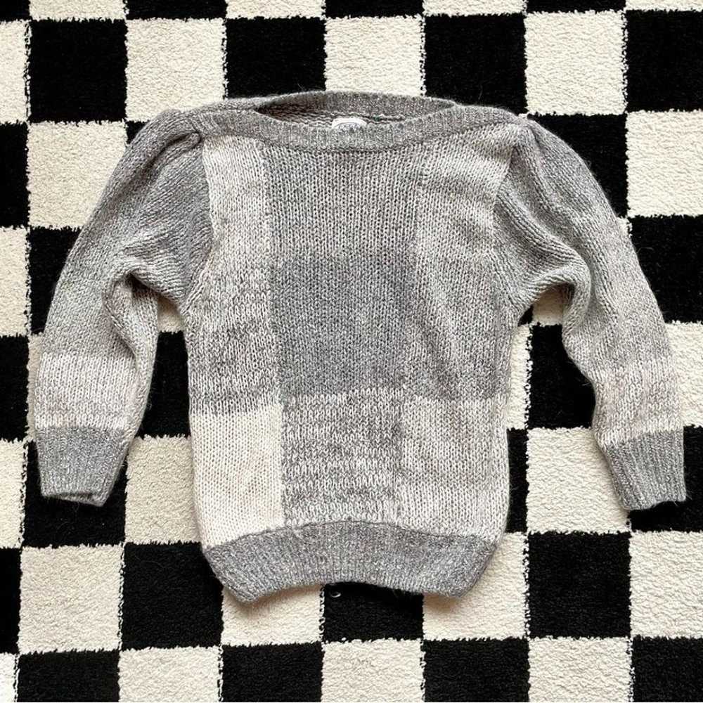 Vintage Grey Silk Sweater - image 1