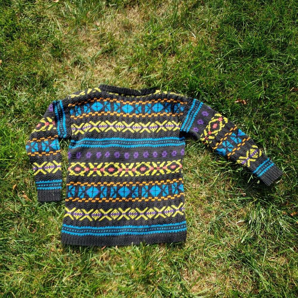 Vintage Retro Hand Knit Sweater - image 3