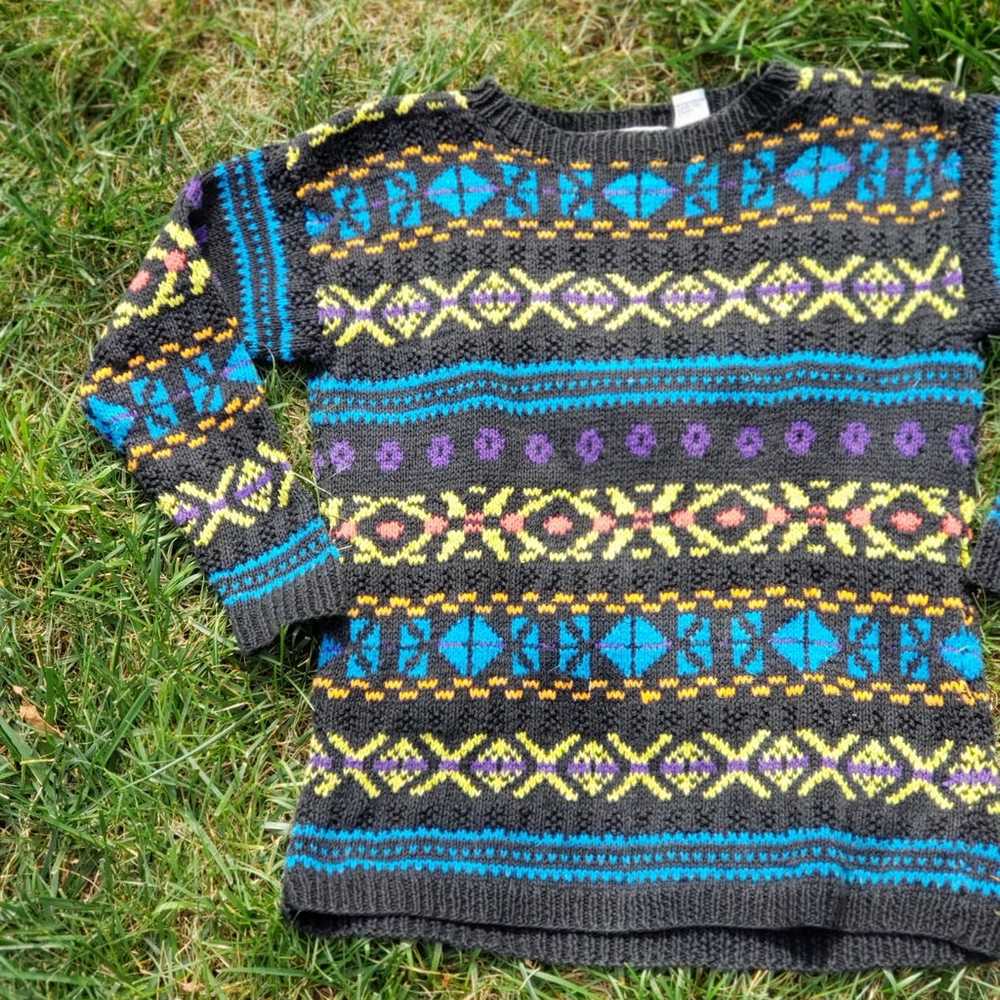 Vintage Retro Hand Knit Sweater - image 5