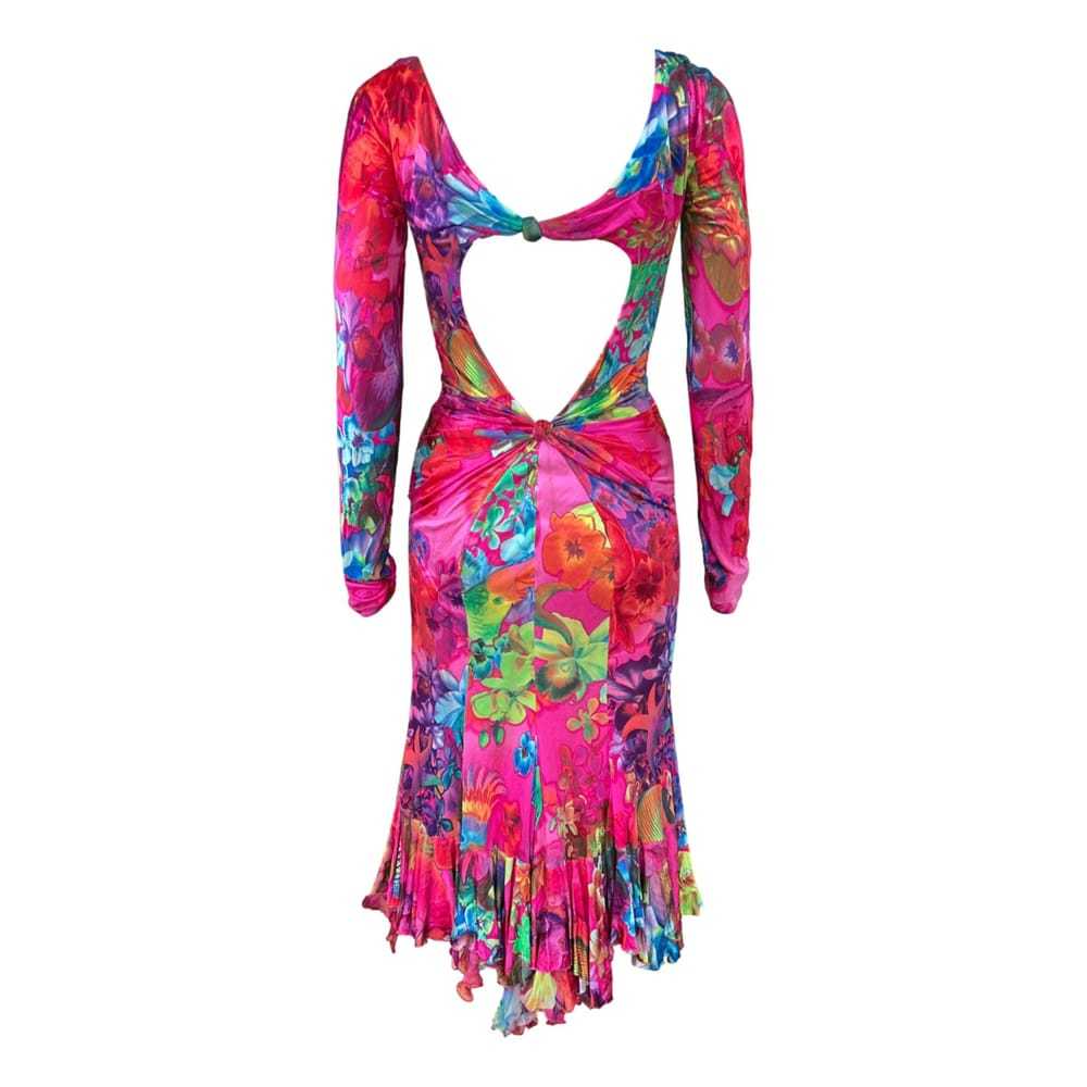 Versace Silk mid-length dress - image 2