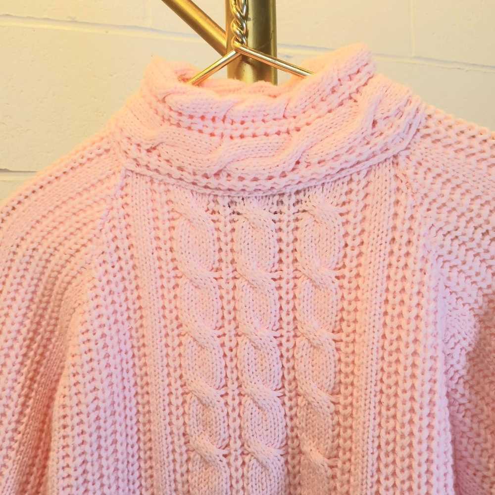 VTG 80s Nuggets Pink Knit Sweater S - image 2