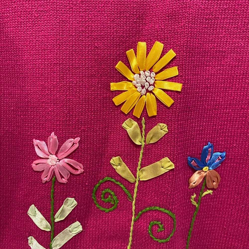 Bellepointe Vintage 1990’s Pink Ribbon Flower Swe… - image 6