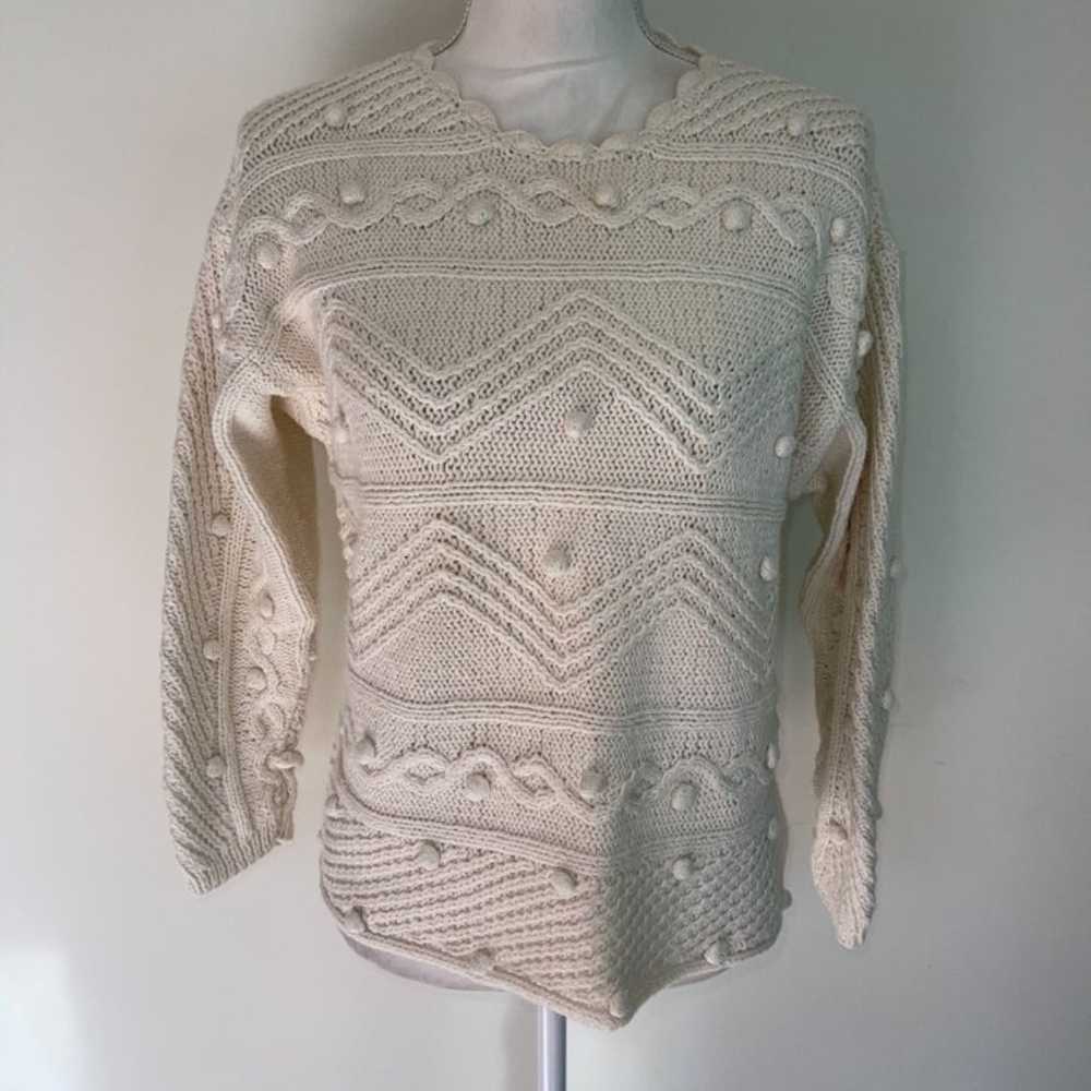 Express Compagnie Internationale Handknit Sweater… - image 10
