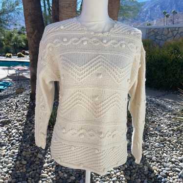 Express Compagnie Internationale Handknit Sweater… - image 1
