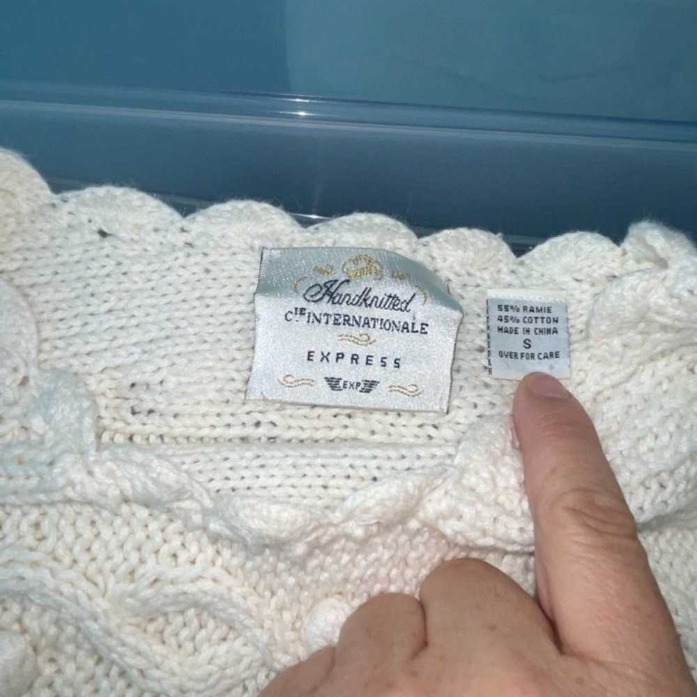 Express Compagnie Internationale Handknit Sweater… - image 4
