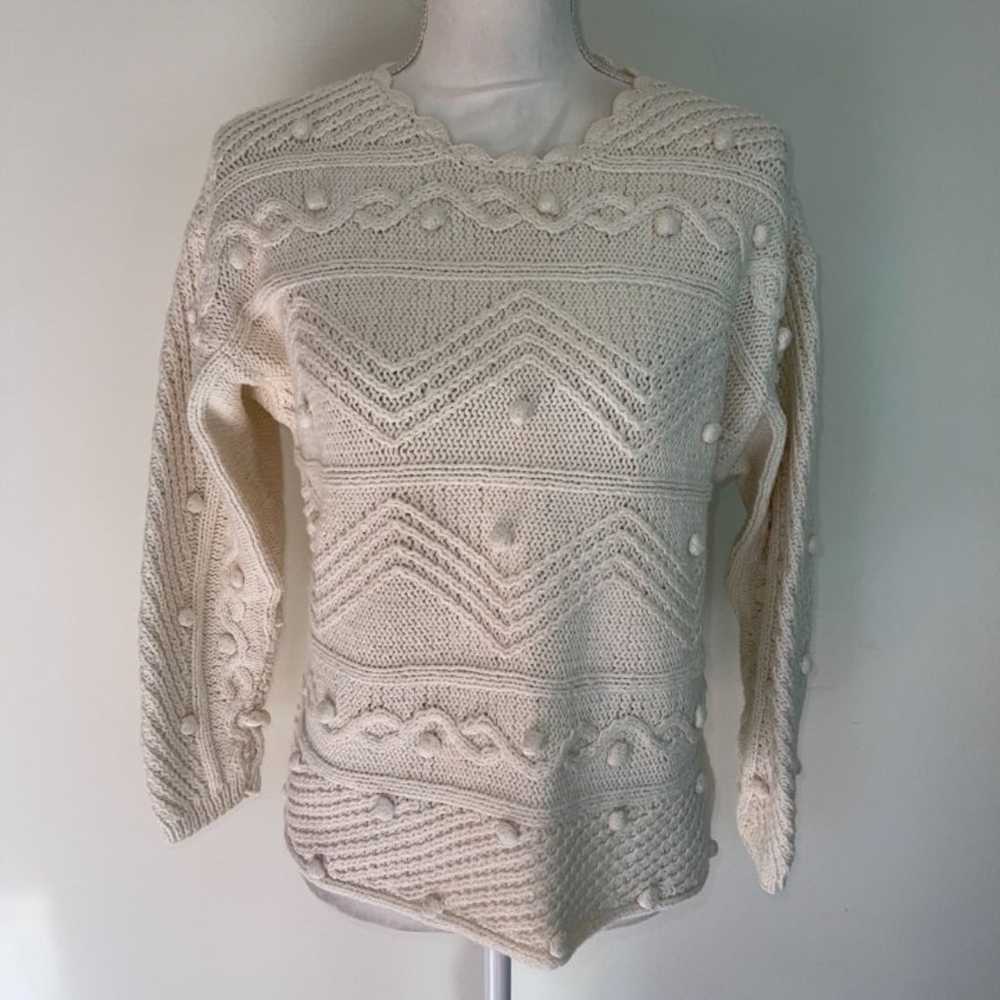 Express Compagnie Internationale Handknit Sweater… - image 9
