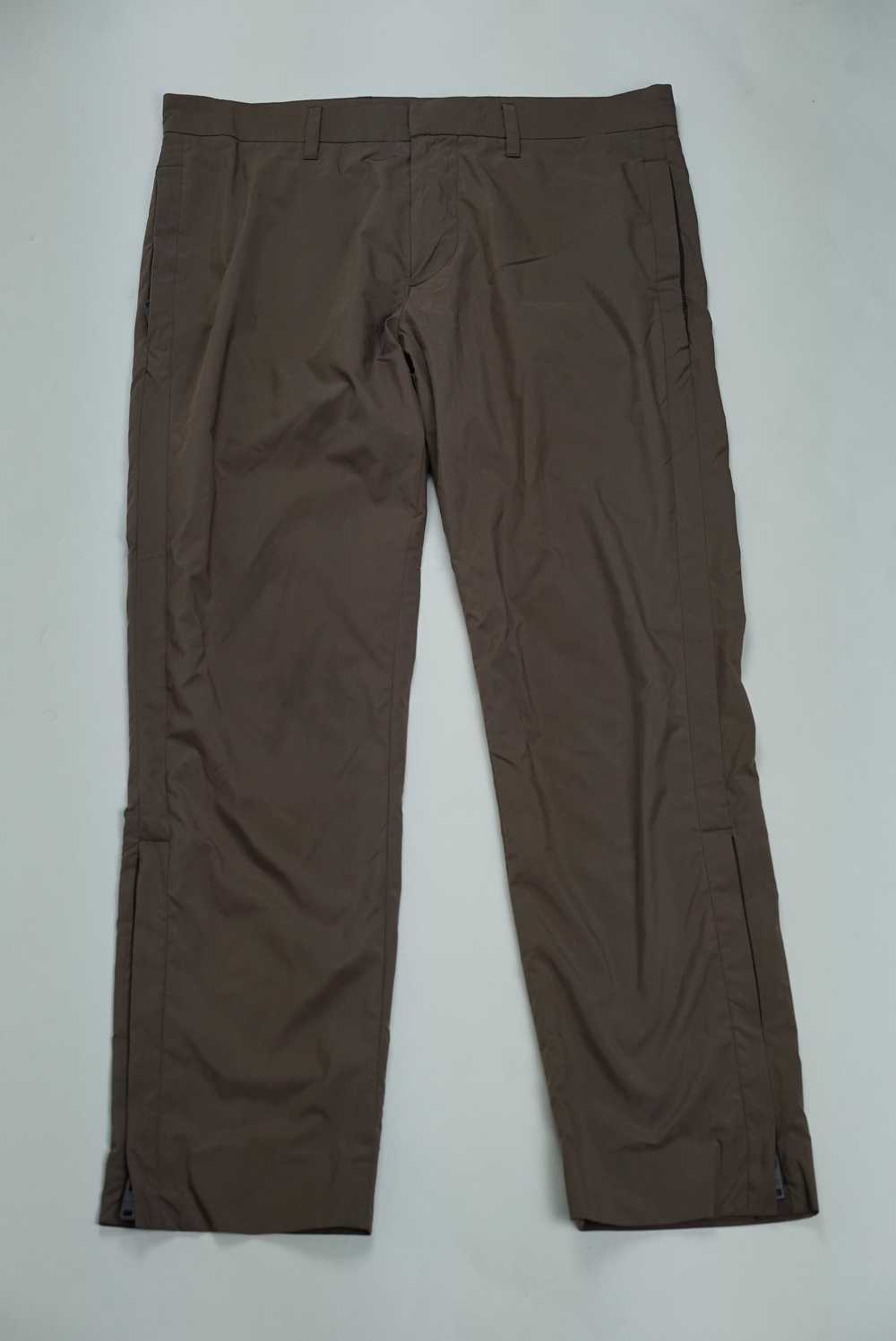 Prada SS18 Brown Nylon Track Pants w/ Ankle Zip - image 2