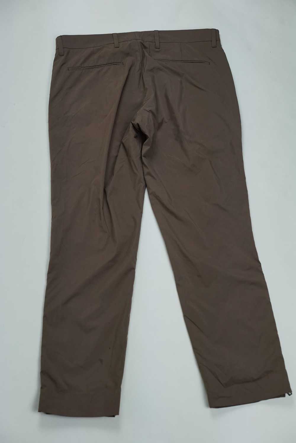 Prada SS18 Brown Nylon Track Pants w/ Ankle Zip - image 4