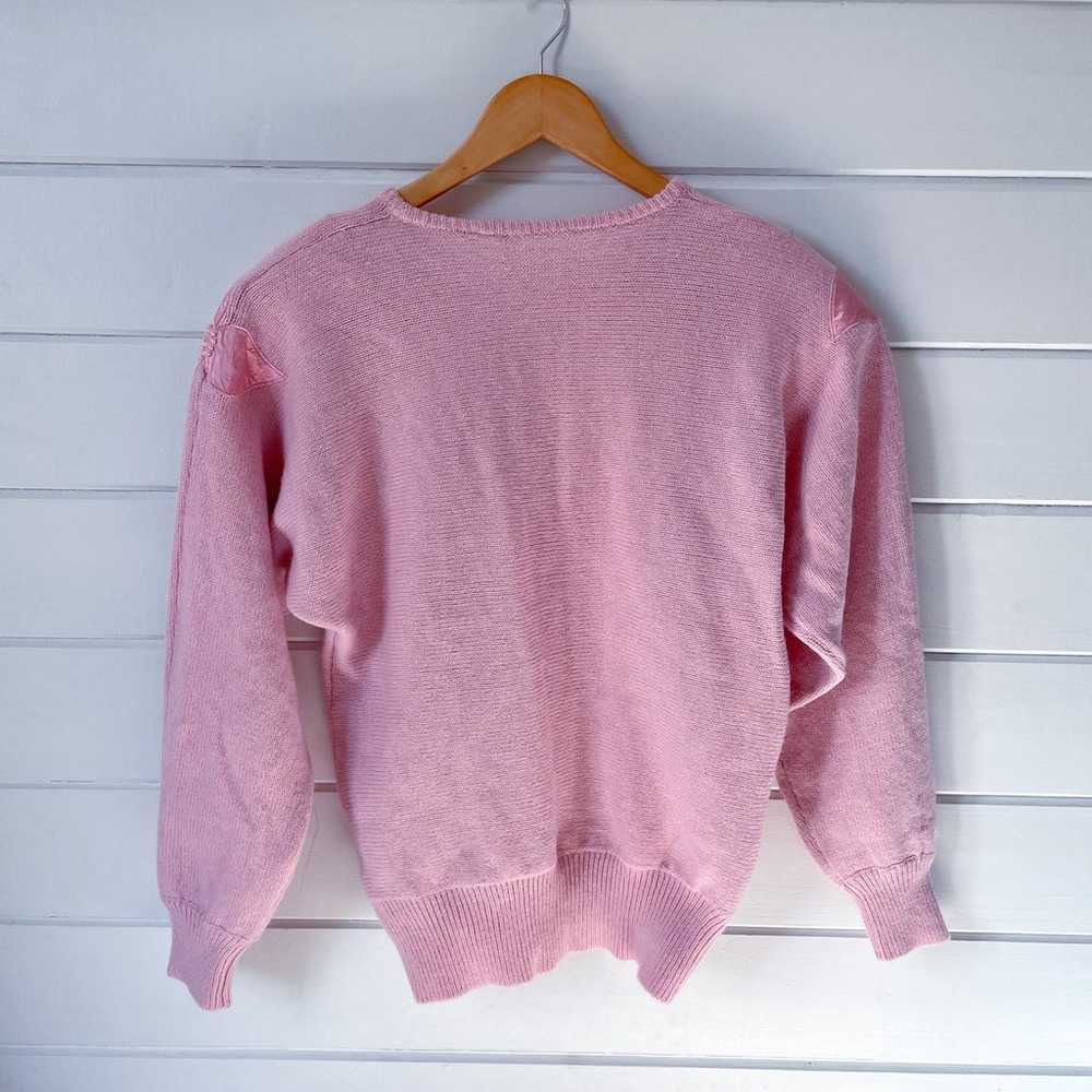 Vintage Cottagecore Pink Grandma Sweater - image 2
