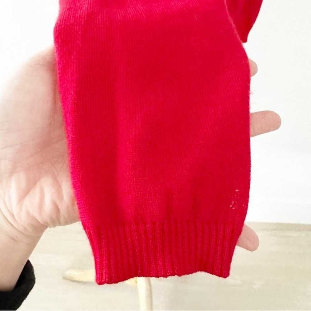 Pendleton Red 100% Wool Turtleneck Pullover Long … - image 4