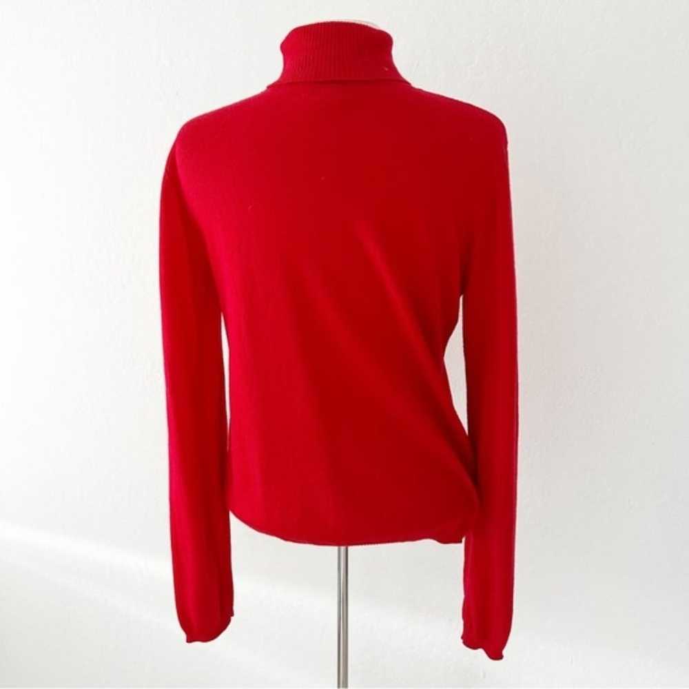 Pendleton Red 100% Wool Turtleneck Pullover Long … - image 5