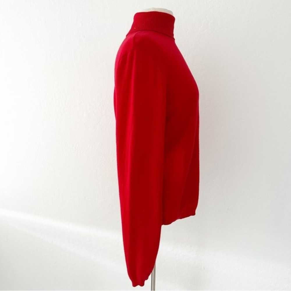 Pendleton Red 100% Wool Turtleneck Pullover Long … - image 7