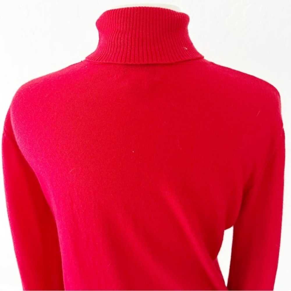 Pendleton Red 100% Wool Turtleneck Pullover Long … - image 8