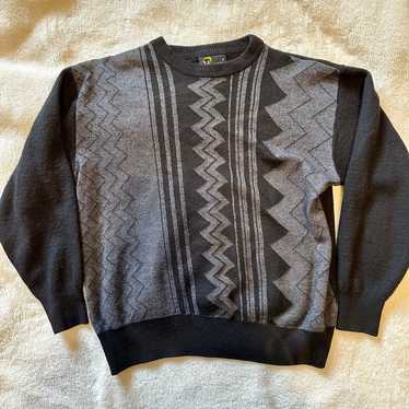 Vintage Funky Eclectic Retro Geometric Sweater - image 1