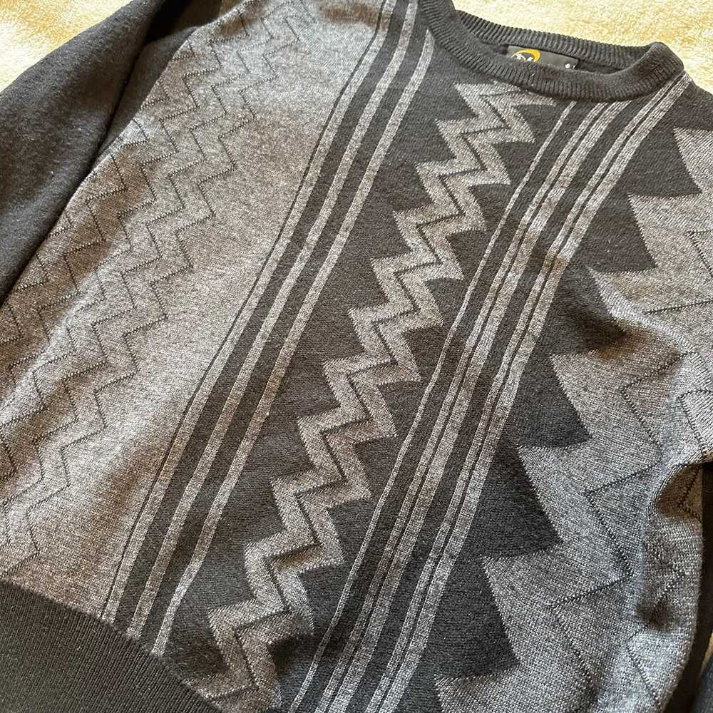 Vintage Funky Eclectic Retro Geometric Sweater - image 2