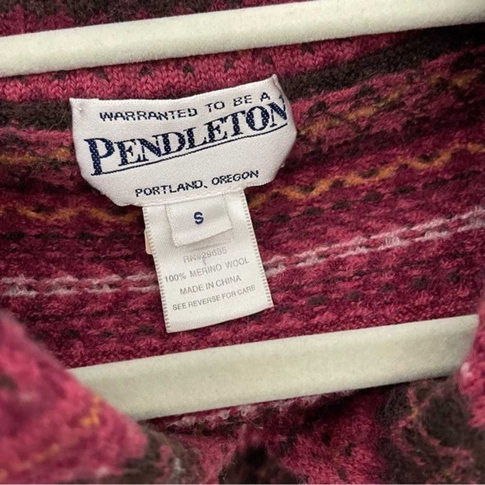 Vintage Pendleton Merino Wool Fair IsleSweater Ca… - image 10