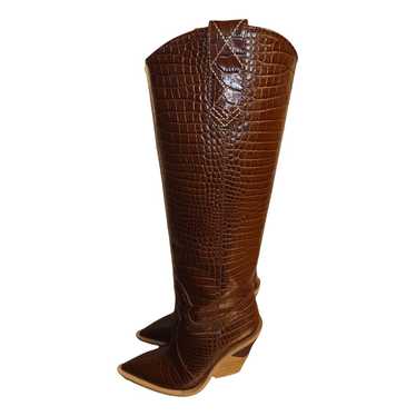 Fendi Cowboy leather cowboy boots