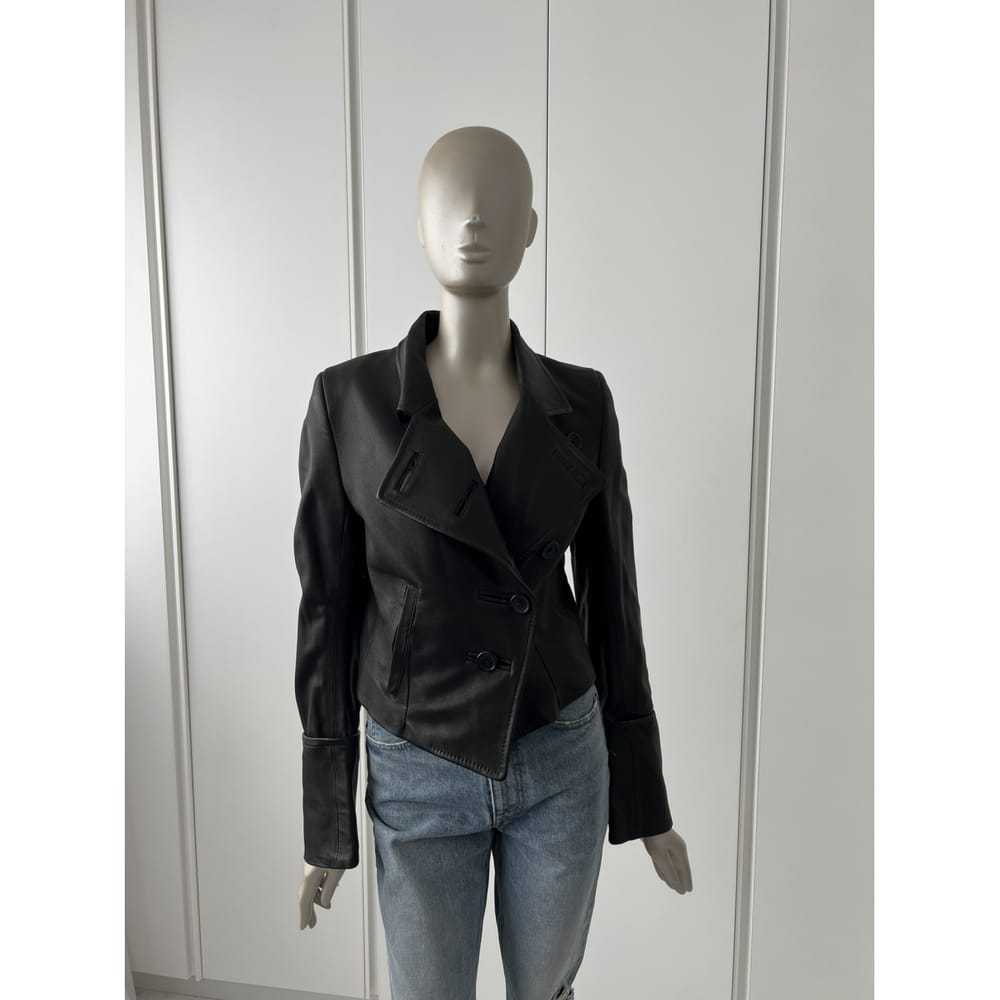 Ann Demeulemeester Leather biker jacket - image 2