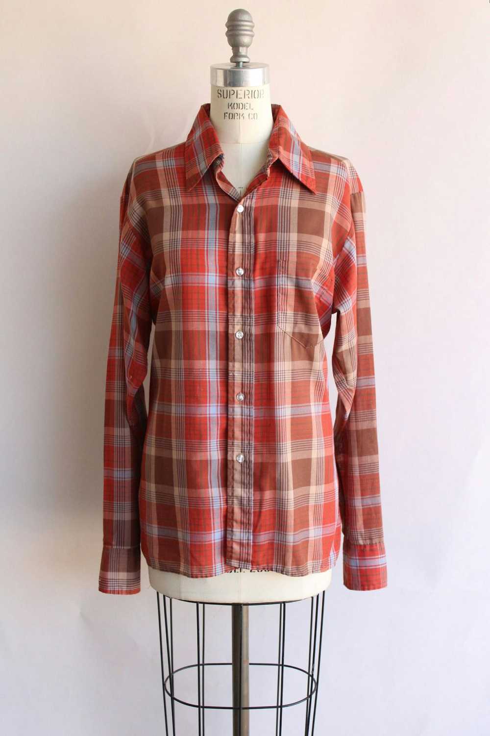 Vintage Vintage 1970s Shirt, Viking Dagger Collar… - image 2