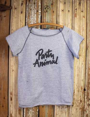 Vintage Vintage Party Animal Short Sleeve Sweatsh… - image 1