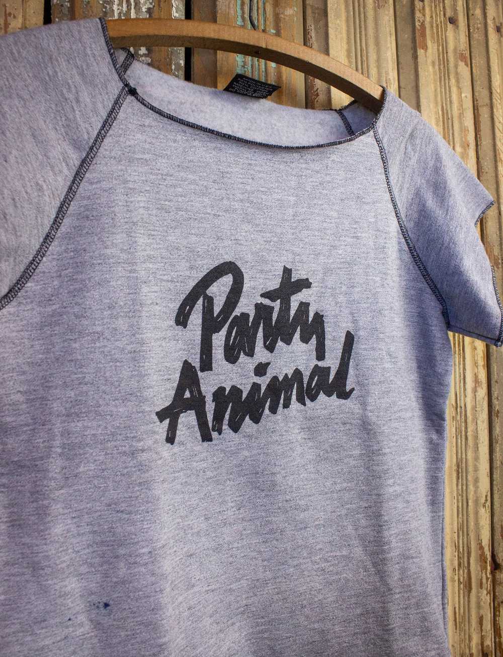 Vintage Vintage Party Animal Short Sleeve Sweatsh… - image 2