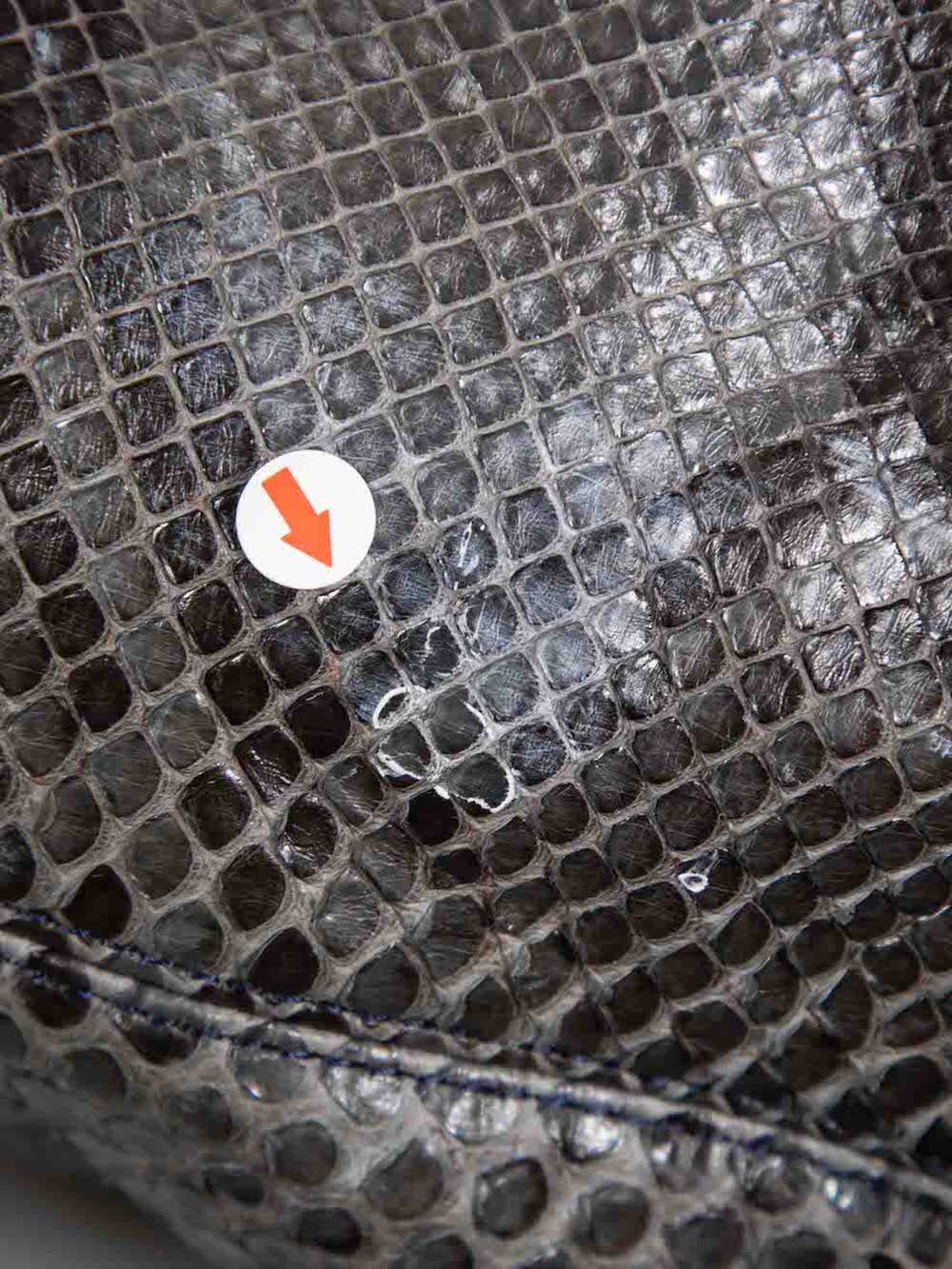 Lanvin Grey Snakeskin Happy Chain Handle Tote Bag - image 6