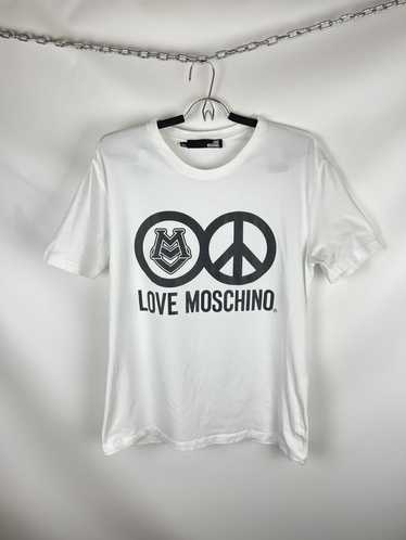 Luxury × Moschino Love Moschino big logo peace wh… - image 1