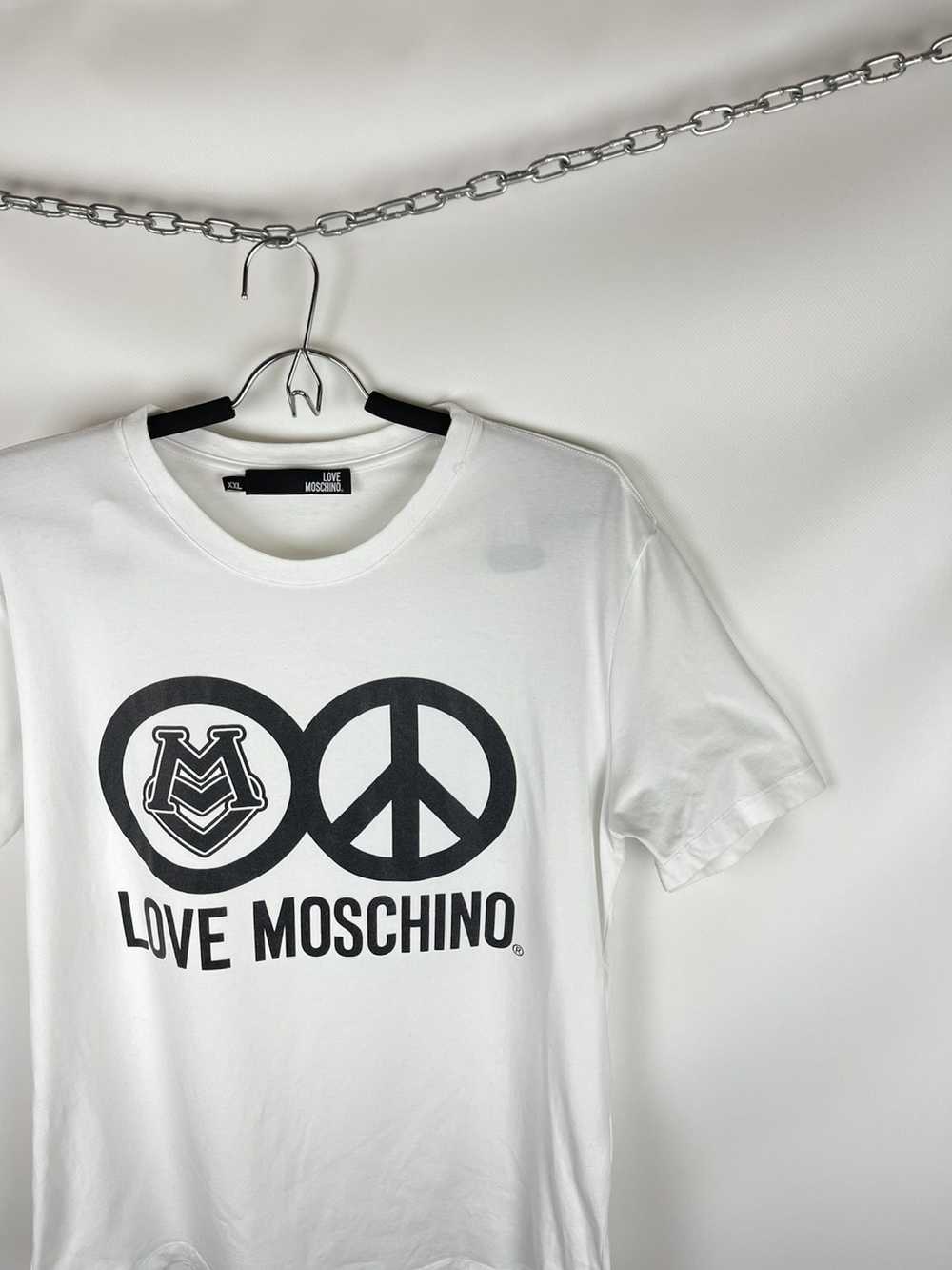 Luxury × Moschino Love Moschino big logo peace wh… - image 3