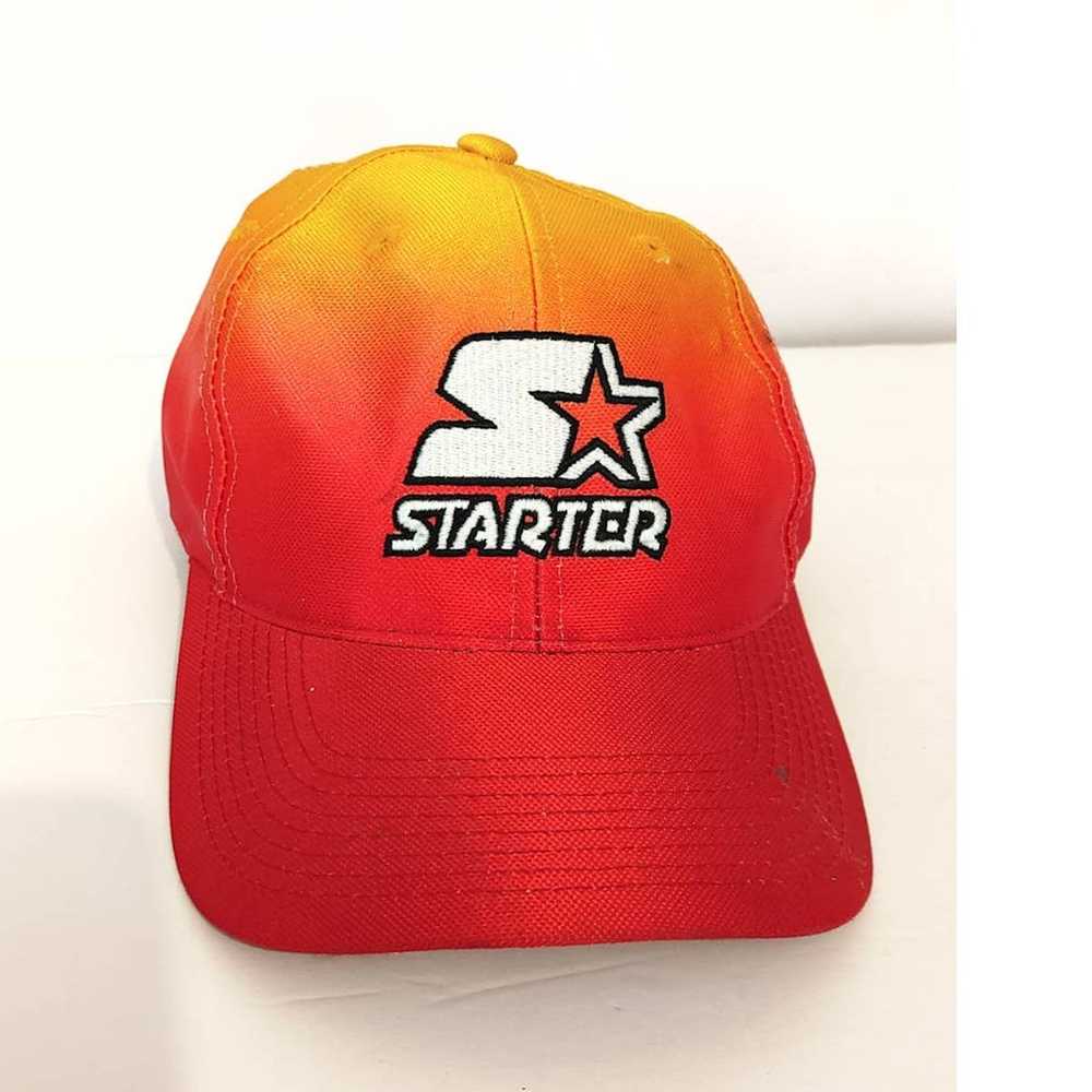 Starter Vintage 90's Starter Cap Hat Snapback Ora… - image 1