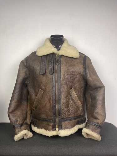 B 3 × Leather Jacket × Schott Vintage Lagendary Sc