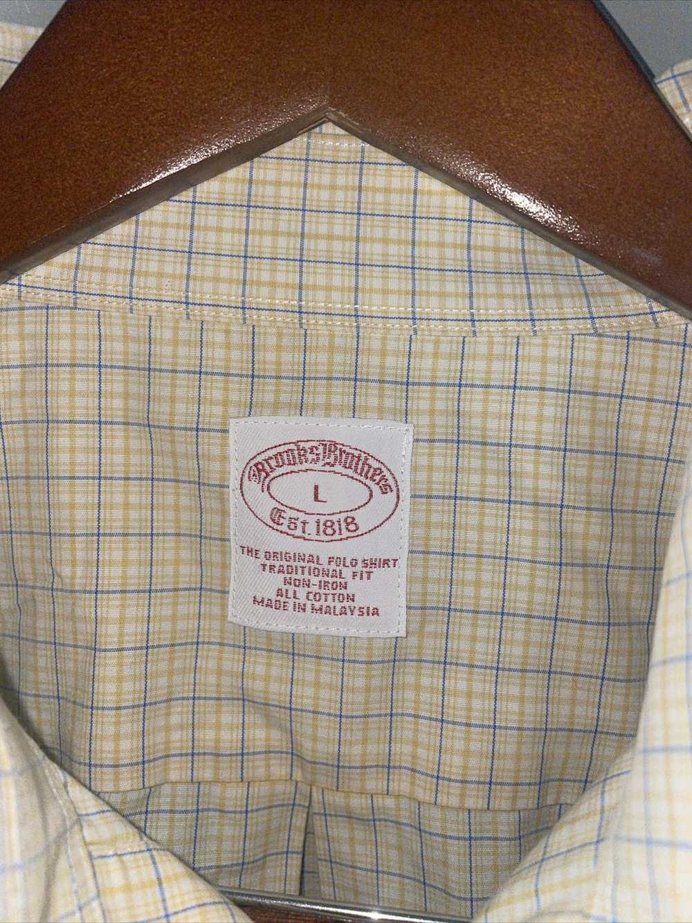 Brooks Brothers Brooks Brothers pale yellow blue … - image 5
