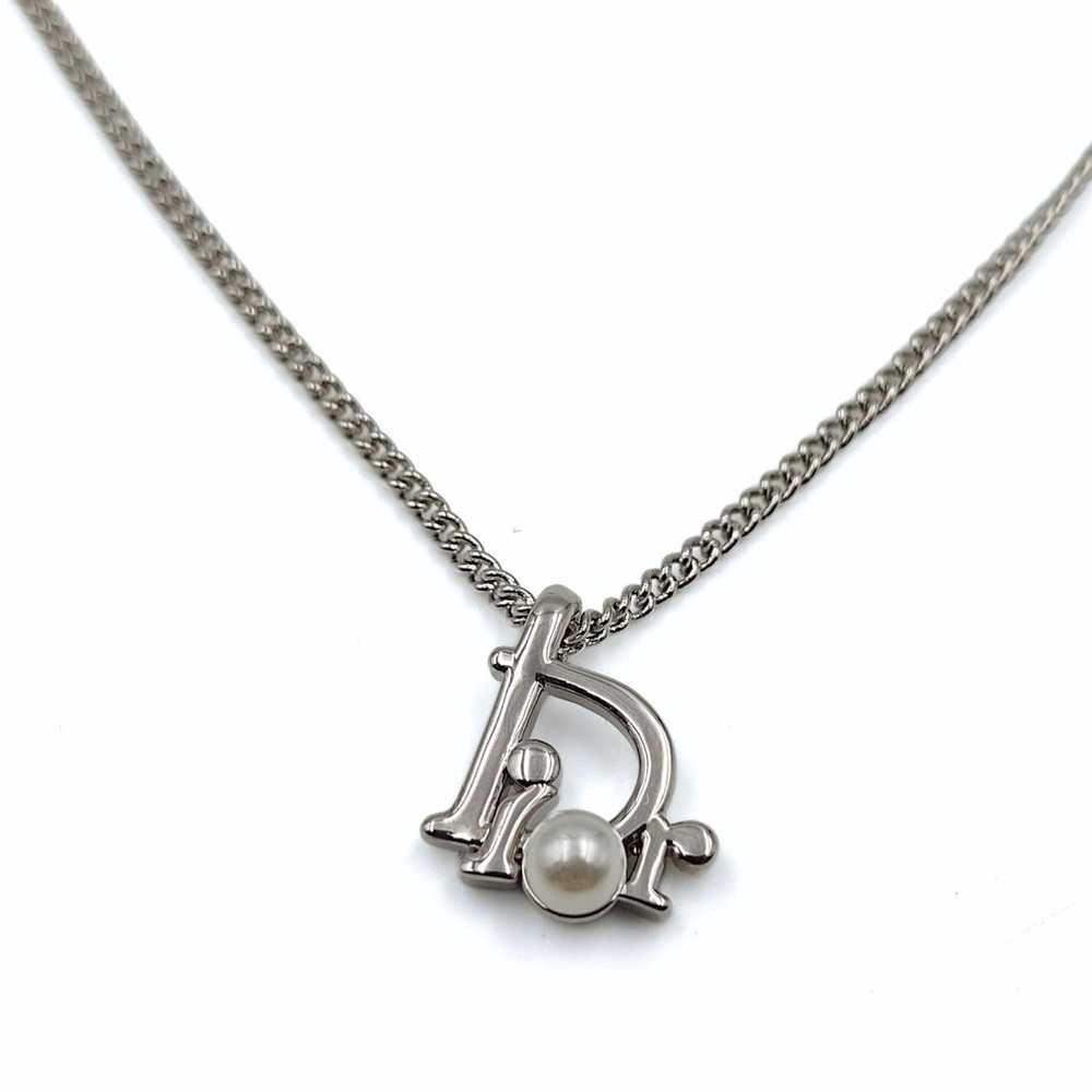 Dior Christian Dior necklace in silver metal with… - image 2