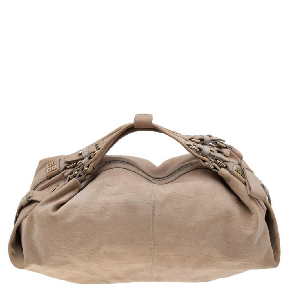 Givenchy Givenchy Beige Leather Zip Hobo - image 1